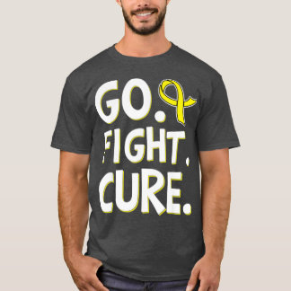 Camiseta Go Fight Cure Gold Ribbon Child Cancer Awarene