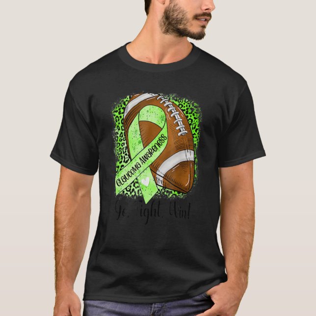 Camiseta Go Fight Win Football Green Ribbon Glaucoma Awaren (Anverso)