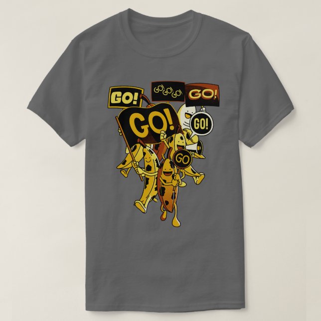 Camiseta Go Go Bananas por Tobe Fonseca (Diseño del anverso)