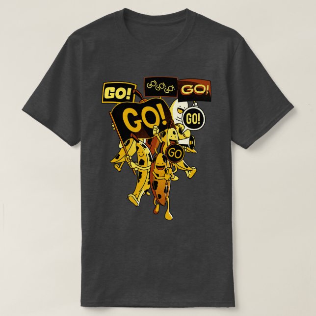 Camiseta Go Go Bananas por Tobe Fonseca (Diseño del anverso)