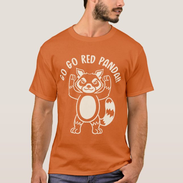 Camiseta Go Go Red Panda (Mono) (Anverso)