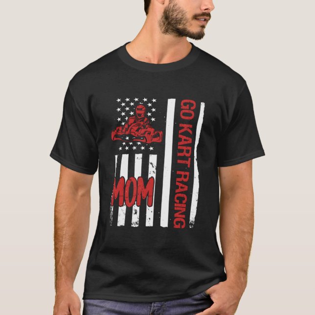 Camiseta Go K Racing Mom Usa Flag (Anverso)