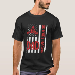 Camiseta Go Kart Carreras Dad Bandera de Estados Unidos