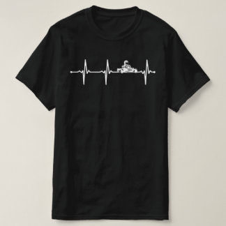 Camiseta Go Kart Carreras Driver ECG Heartbeat Wv