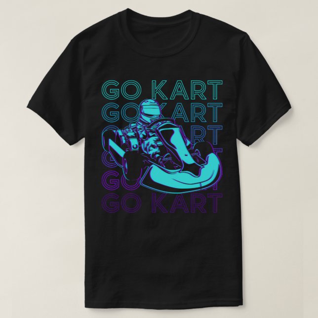Camiseta Go Kart Carreras Go Kart Racer Retro (Diseño del anverso)