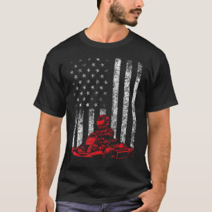 Camiseta Go Kart Carreras - Go Karting USA Bandera American