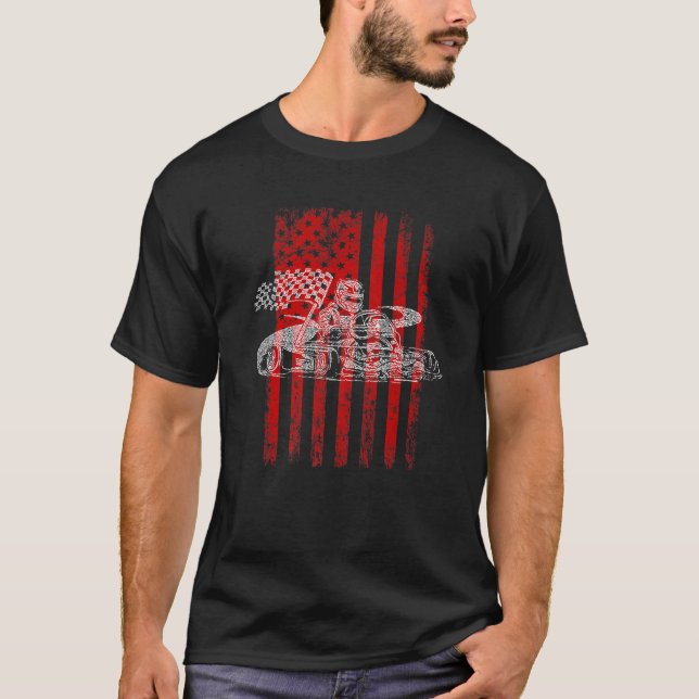 Camiseta Go Kart Carreras Karting Go-Cart Racer (Anverso)