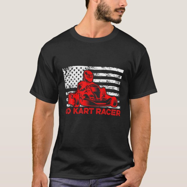 Camiseta Go Kart Carreras Race Karting Go-Cart Racer (Anverso)