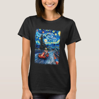 Camiseta Go Kart Carreras Racer Go Karting Starry Night Pai