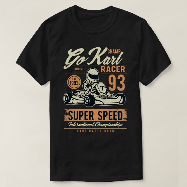 Camiseta Go Kart Champ Racer Super Speed (Diseño del anverso)