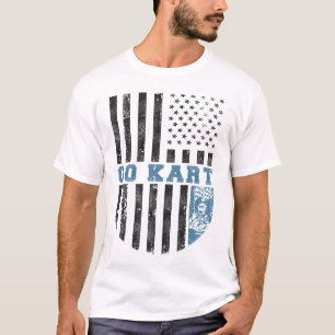 Camiseta Go Kart Go Kart American Flag Vintage