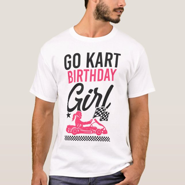 Camiseta Go Kart Go Kart Chica de cumpleaños Chica de cumpl (Anverso)