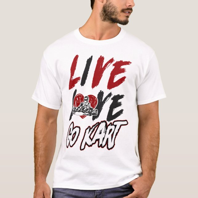 Camiseta Go Kart Live Love Go Kart Chica (Anverso)