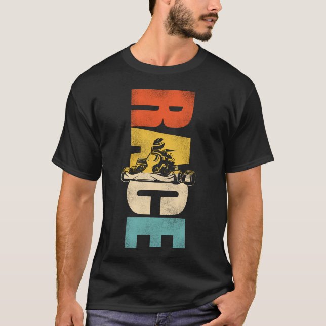 Camiseta Go Kart Race Retro Vintage (Anverso)
