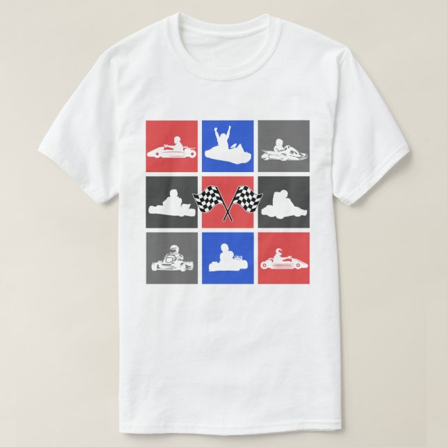 Camiseta Go Karting Pop Art Kart Taxistas (Diseño del anverso)