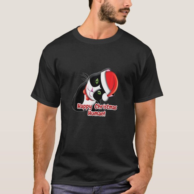 Camiseta Go Kewl Graphics Santa Cat (Anverso)