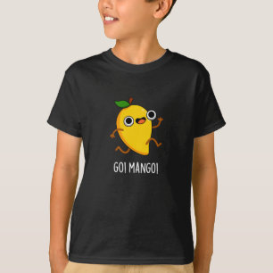 Camiseta Go Mango Funny Ejecutando Mango Pun Dark BG