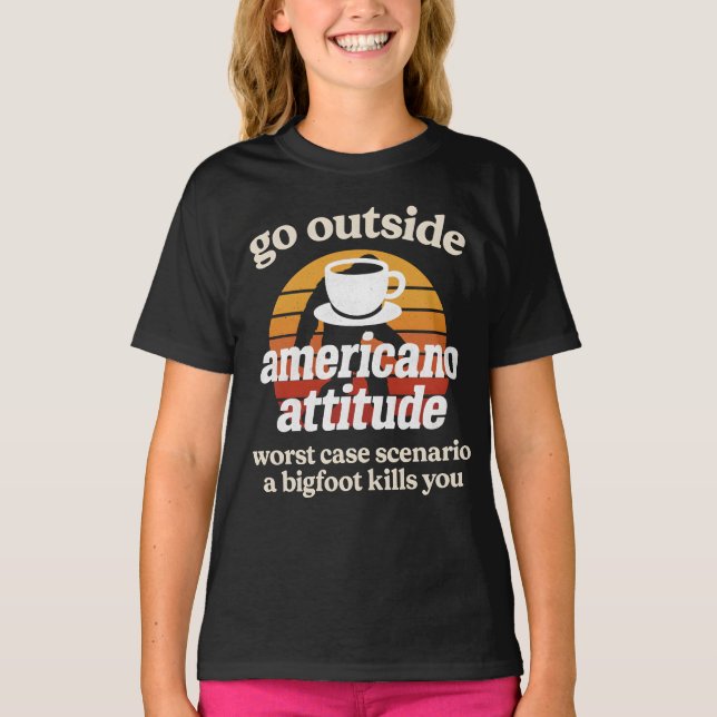 Camiseta Go outside americano attitude worst case scenario  (Anverso)