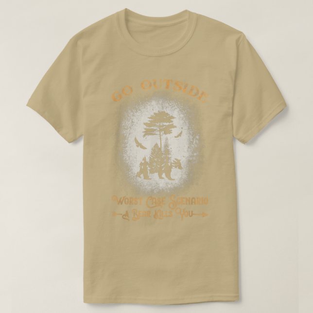 Camiseta Go Outside Worst Case Scenario A Bear Kills You Bl (Diseño del anverso)