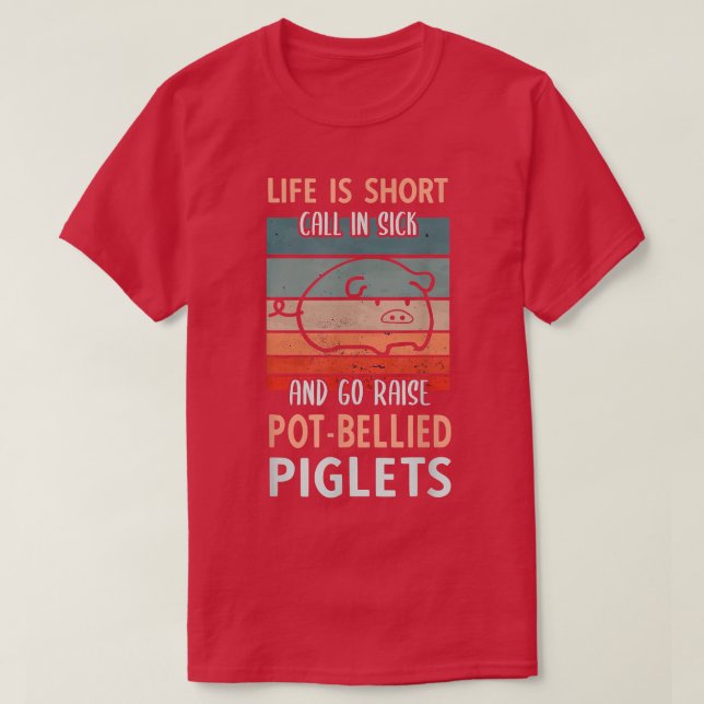 Camiseta Go Raise Pot Bellied Piglets - Pig Keeper Outfit P (Diseño del anverso)