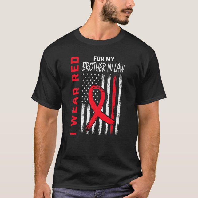 Camiseta Go Red Brother In Law Heart Disease Awareness Amer (Anverso)