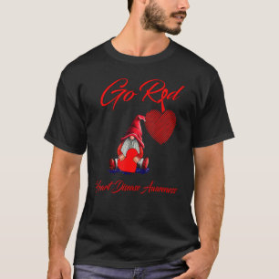 Camiseta Go Red Gnomes Heart Disease Awareness Mes Ribbon