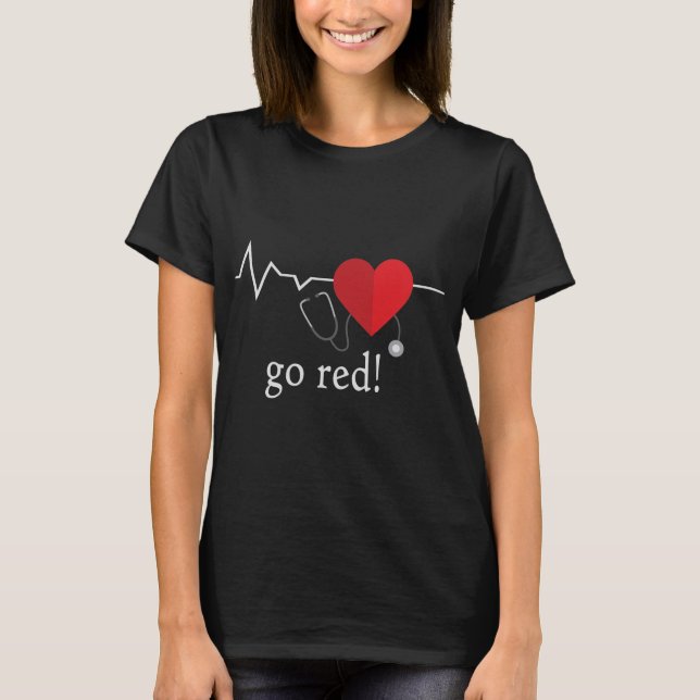 Camiseta Go Red | Heart Awareness Month  (Anverso)