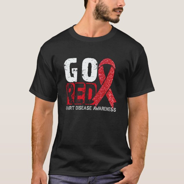 Camiseta Go Red Heart Disease Awareness We Wear Red In Febr (Anverso)