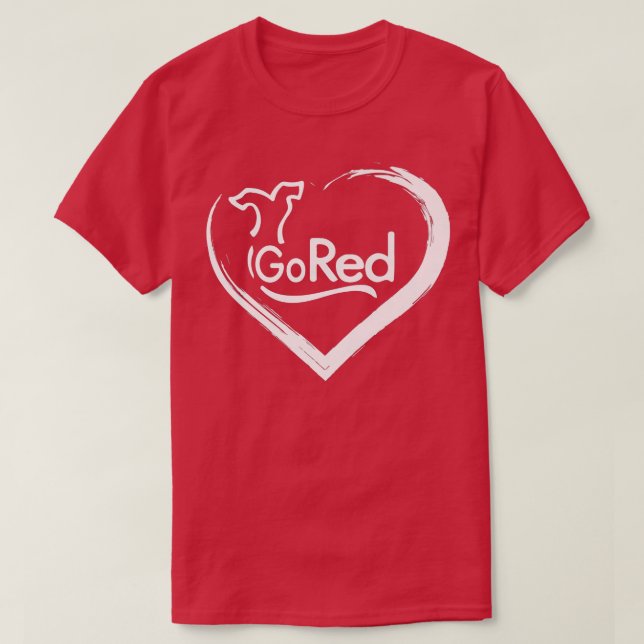 Camiseta Go Red Women's Heart Awareness Mes de Febrero (Diseño del anverso)