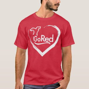 Camiseta Go Red Women's Heart Awareness Mes de Febrero