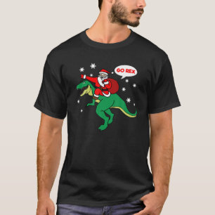 Camiseta Go Rex Funny Cute Dinosaur Boy Navidades regalo