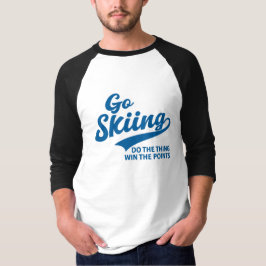 Camiseta Go Skiing – Minimal Winter Sports Typography Desig
