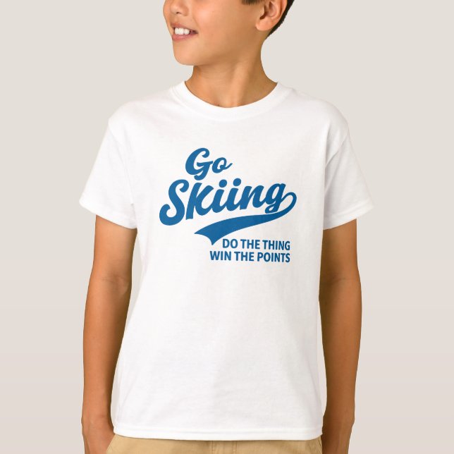 Camiseta Go Skiing – Minimal Winter Sports Typography Desig (Anverso)
