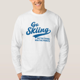 Camiseta Go Skiing – Minimal Winter Sports Typography Desig