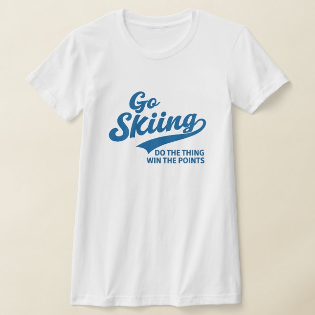 Camiseta Go Skiing – Minimal Winter Sports Typography Desig (Distribución)