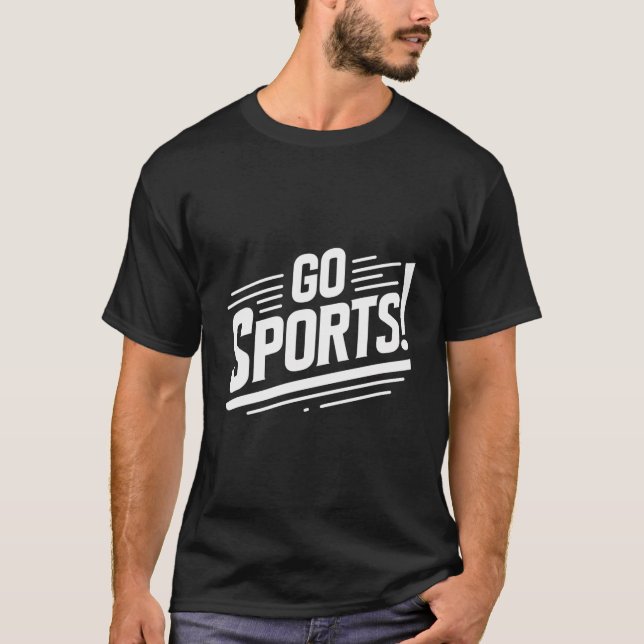 Camiseta Go Sports Divertido lema del discurso sarcástico (Anverso)