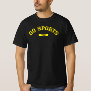 Camiseta Go Sports Yay Fan genérico Amarillo en negro agnós