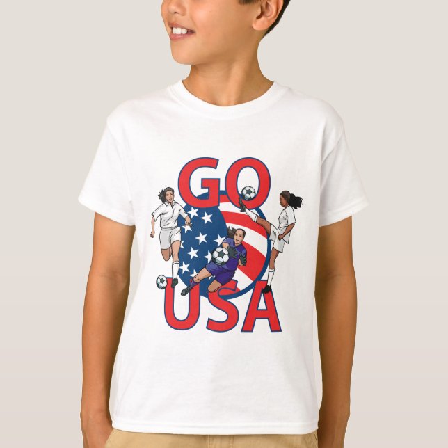 Camiseta Go USA Womens Soccer (Anverso)