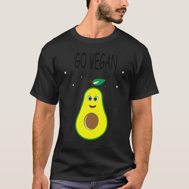 Camiseta Go Vegan Aguacate (Anverso)