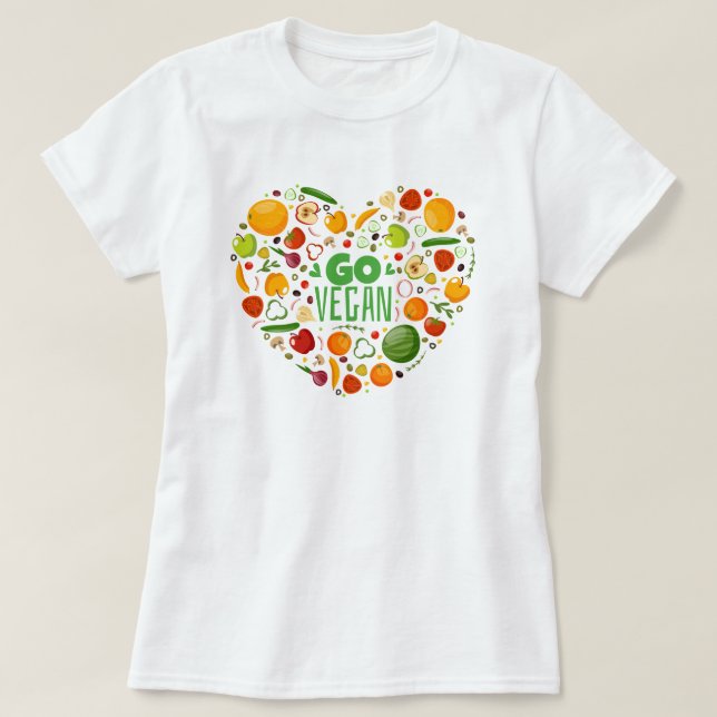 Camiseta Go Vegan T-Shirt (Diseño del anverso)