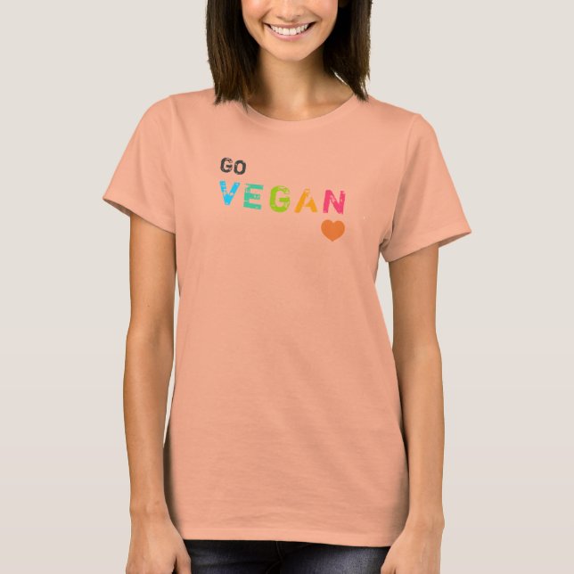 Camiseta GO vegano - blanco - personalizado (Anverso)