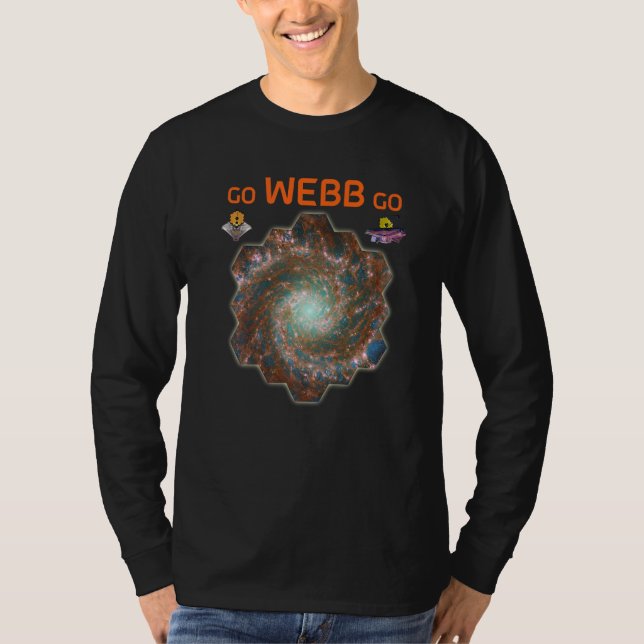Camiseta GO WEBB GO Webb Space Telescope Phantom Galaxy M74 (Anverso)