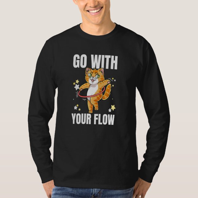 Camiseta Go With Your Flow Dance Workout Exercise Hooper Ca (Anverso)