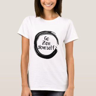 Camiseta Go Zen Yourself Funny Yoga Black