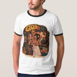 Camiseta Goa: chica en la barra, ambiente nocturno costero
