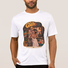 Camiseta Goa: chica en la barra, ambiente nocturno costero