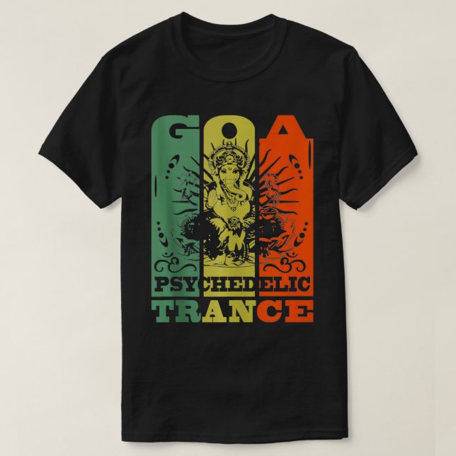Camiseta Goa Psychedelic Trance Ganesha OM Psitrance (Diseño del anverso)