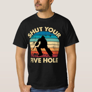 Camiseta Goalie de hockey sobre hielo Funny cierra tu retro