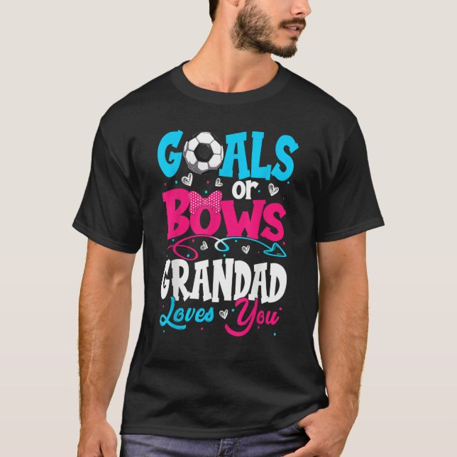 Camiseta Goals Or Bow Keeper Of Gender Grandad Loves You Re (Anverso)