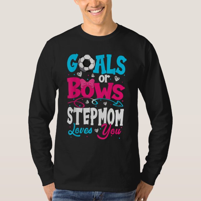 Camiseta Goals Or Bow Keeper Of Gender Stepmom Loves You Re (Anverso)